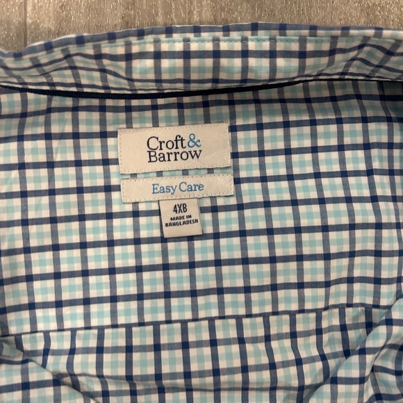 Men's Blue Checkered Shirt - Picture 2 of 3